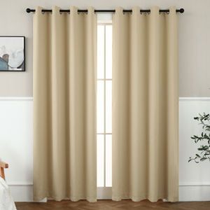 1PC Blackout Curtain for Window Bedroom and Living Room with 8 Grommets Plain Color 140cmx160cm 140cmx220cm 140cmx255cm Thermal Insulated Room Darkness makapal at mahaba Curtains