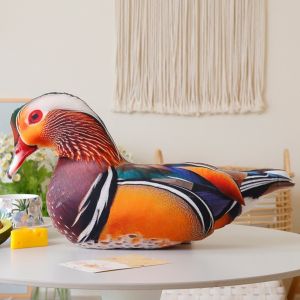 BEAUTYLADIES Colorful Printing Poultry Plush Toys Real Life Stuffed Animal Pigeon Parrot Toys Creative Steric Stuffed Goose Duck Home Decor