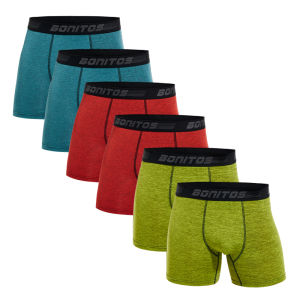 6Pcs/Pack Mens Boxer Briefs Plus Size Boxers Man Underwear Polyester Panties For Men Underpants Alphabet Elastic Webbing Shorts2026