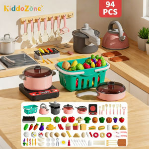 [28pcs-110pcs] Kids Kitchen Toys Mainan Masak Simulation Dinnerware Educational Toys Mini Food Pretend Girls Toys