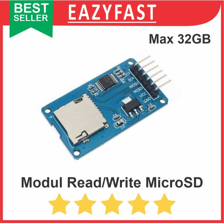 Modul Micro SD MicroSD Card Reader Writer Arduino Read Write | Lazada ...