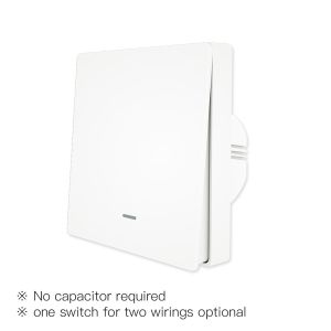 MOES Tuya ZigBee Smart Switch Light Wall Switch No Neutral Wire No Capacitor Needed Smart Life 2/3 Way Works with Alexa Google Home