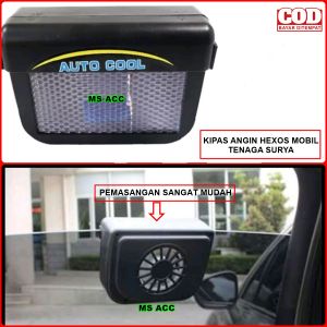 Kipas AUTO COOL Fan Mobil Kipas Hexos Penyedot Panas Mobil Saat Parkir Tenaga Surya Matahari AA