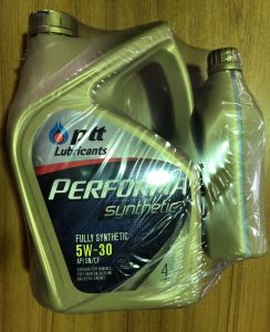 น้ำมันเครื่อง เบนซิน ปตท เพอร์ฟอร์ม่า ซินเธติค 5w-30 สังเคราะห์แท้ ขนาด 4+1 ลิตร PTT PERFORMA SYNTHETIC 5W-30 4+1L.