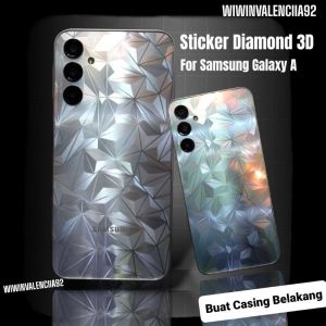2024 Skin DIAMOND Born 3D SAMSUNG A06 A06s A05 A05s A04 A04e A04s A03s A03 Core A02 A02s A01 Garskin White Transparent Clear+Anti Glare Matte Belakang Gores Jamur Motif Piramid Bahan Film Plastik Back Galaxy Pyramid Daimond Diamon 4G Murah Bagus E S 5G