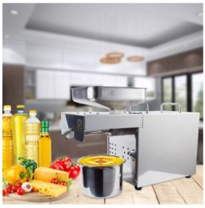 เครื่องบีบน้ำมันสแตนเลสควบคุมอุณหภูมิอัจฉริยะเครื่องบีบสกัดน้ำมันสำหรับน้ำเย็น/ร้อนของแท้100%