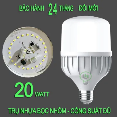 BÓNG ĐÈN LED 65W TRỤ NHỰA BỌC NHÔM BẢO HÀNH 2 NĂM ĐÚNG WATT