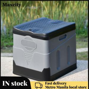 【Maxcity Fast delivery】 Portable Outdoor Folding Toilet for Camping and Hiking Trips - Compact Car Toilet Bucket for Beach and Travel Use - Easy to Clean and Carry