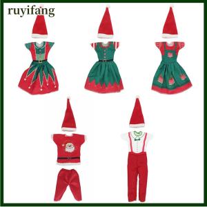 ruyifang Christmas Dress Outfit Dress Hats for 11 inch 30cm Doll Clothes Doll Accessories