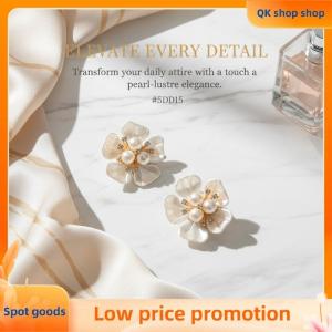 ✨QK shop✨ Pearl Flower Button Cover Rhinestone Embellished Clips Detachable Cufflinks Button Cover For Women Dress Shirts Crafting DIY