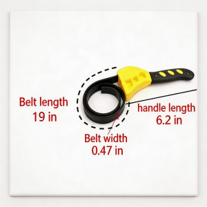 Belt Wrench Multi-Purpose Adjustable Strap Universal Chain Type Oil Filter Removal Wrench Tool Red Rubber Strap adjustable Wrench Adjustable Opener Plumbing Oil Filter Jar Lids Tighten Loosen Belt Wrenches Rubber Strap Wrench Pipeline Wrench Hand Tools