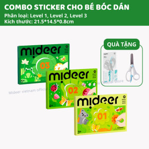 Sticker Dán Hình Cho Bé Mideer Let’s Play With Stickers 3 Cấp Độ Đồ Chơi DIY Sáng Tạo