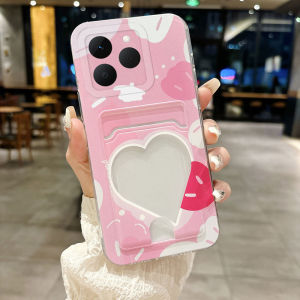 Phone Case for Realme15 pro Realme 15t 14t 14 pro 14x 5g New 2025 Cute Heart Shape Pattern with Card Pocket Design Non-slip TPU Soft Casing for Realme15t Realme15pro 5g Cover Case