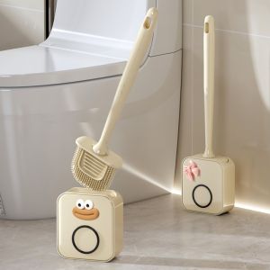 KS ชุดแปรงแขวนผนังห้องน้ำแปรงซิลิโคนทำความสะอาดนุ่มมุมไม่ตายEssential Artifact ห้องน้ำ