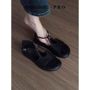 [Free Shipping] 2026 New Summer Flat-Soled Comfortable Thick-Soled Sandals For Women Featuring A Soft Sole And A Back-Strap Design Resembling Roman Sandals