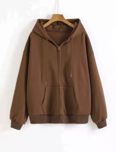 Pinkelegance Unisex Plain Hoodie Jacket with Zipper