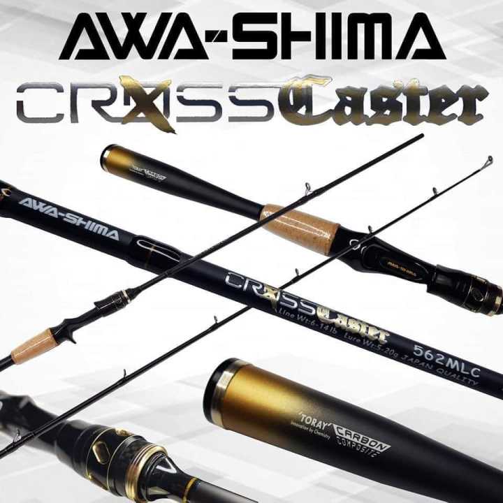 AWASHIMA CROSSCASTER SPINNING AND BAIT CASTING ROD 2 SECTION