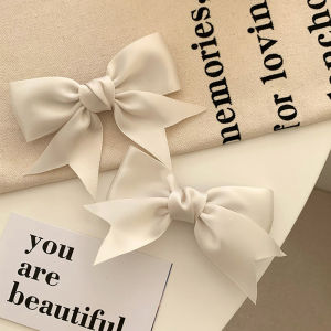 2pcs Satin Bow Hair Clips for JK Girls Kawii Barrettes Cute Hair Accessoires Kids Black White Ribbon Woman Hairpins Hairgrip Hot