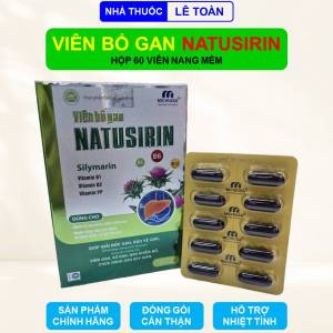 Viên bổ gan Natusirin hộp 60 viên giúp giải độc gan bảo vệ gan
