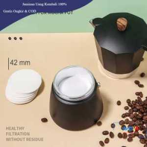 One Two Cups Kertas Saringan Kopi Coffee Filter Paper Moka Pot 100 PCS 51 mm - OJ-1 - White