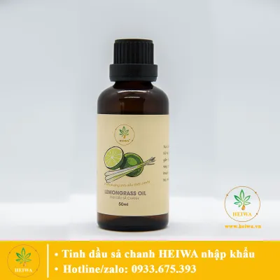 [CHAI LỚN]Tinh dầu Sả chanh 100ML thương hiệu HEIWA nhập khẩu Ấn Độ có giấy kiểm định nguyên chất 100%