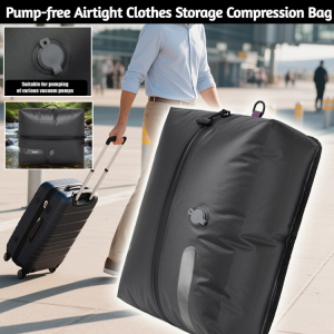 Airtight Clothes Vacuum Storage Bags Space Saving Reusable Quilt Waterproof Pump Free Vacuum Compression Bags Storage Tools 免泵旅行衣服收纳压缩袋