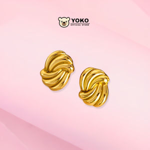 YOKO Anting Wanita Bentuk Spiral Anti karat dan Anti Luntur Anting Wanita Dewasa Asli Anting Tusuk Korea Style E1-4