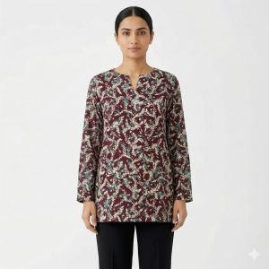 Exclusive Batik Kurung Kedah Top (S Size) - 100% Genuine Handmade Batik - Hand-Stamped