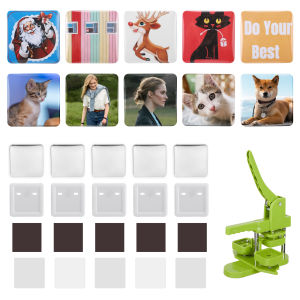 50mm Square Refrigerator Magnet Sticker Consumables – 100 Sets DIY Magnetic Sheets with Adhesive Backing Perfect for Custom Magnets Crafts Photos and Home Decor