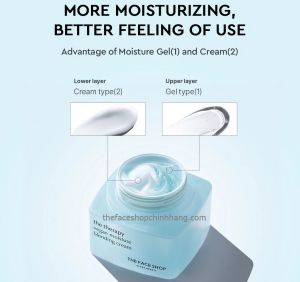 Kem dưỡng ẩm thuần chay chống nhăn mát da The Therapy Vegan Moisture Blending Cream 60ml The Face Shop