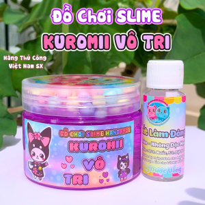 Kuromi Vô Tri Slime Trong Suốt Màu Tím Dễ Thương - Đồ Chơi Slime Kim Tuyến Slime Giòn Có Charm Hoạt Hình Giảm Stress