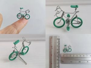 จักรยานจิ๋ว ลวดดัด แฮนด์เมด ของตกแต่งโต๊ะ โมเดลจักรยาน ของขวัญ เลือกสี