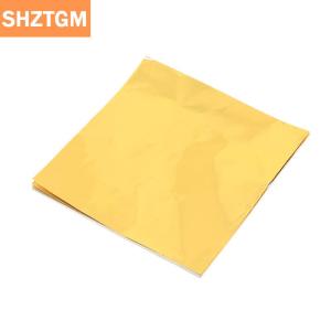 [COD] SHZTGM กระดาษห่ออลูมิเนียมฟอยล์หลายสี8x8ซม. 100ชิ้นกระดาษห่อขนมช็อกโกแลตบิสกิตด้วยดีบุกของขวัญโลหะ DIY บรรจุภัณฑ์กระดาษฟอยล์