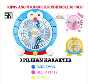 Kipas Angin Karakter 10 inch Portable Kipas Meja Listrik Table Fan