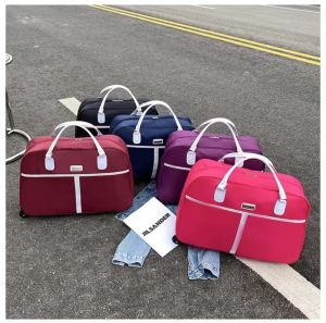 กระเป๋าเดินทางสำหรับนักเรียนที่มีความจุใหญ่ แรงและทนทาน สามารถพับได้สำหรับการเดินทางกระเป๋ามี2ล้อ ทำจากผ้ากันน้ำ กระเป๋าที่ถือด้วยมือหรือใช้เดินทาง สามารถนำมาเป็นของขวัญในเทศกาล