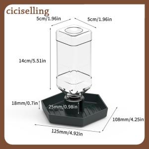 [ciciselling] Reptiles Water Feeder Bowl Food Feeder Water Bottle For Reptiles Pet Antislip Automatic Water Dispenser For Lizards