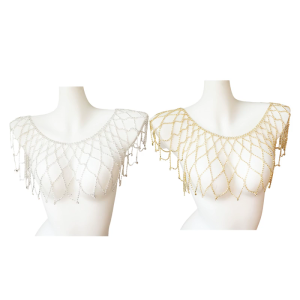 เครื่องประดับไหล่สายโซ่ประดับพลอยเทียมห่อไหล่สำหรับงานกิจกรรมกลางคืนและโอกาสพิเศษของผู้หญิง