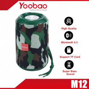 YOOBAO M12 TWS Music Link with Strap USB/TF Card/FM Radio/AUX Function Bluetooth Super Bass Speaker V5.3