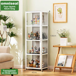 LACCOHUG Bamboo Display Cabinet 4/5Layers Transparent Glass Acrylic Glass Cabinet LEGO Storage Cabinet Acrylic Showcase 玻璃柜 展示柜