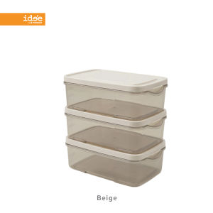 idee [3 PCS] ชุดกล่องอาหารทรงเหลี่ยม 800ml. รุ่น PN3166 เข้าไมโครเวฟและแช่ฟรีซได้ มีสเกลบอกปริมาตร ใส่อาหารได้ปลอดภัย