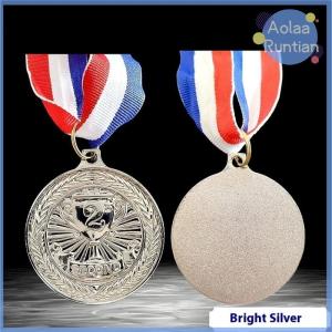 Aolaa 1Pcs 5cm Competition Prize Medals With Neck Ribbon Bronze Medal Metal Winner Medals For Talent Show Party Race