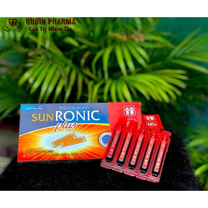 Sun Ric Sunroic Plus (Hộp 20 ống x 10ml) - Bổ sung sắt (III) từ thực vật, acid ...