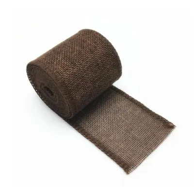 3M/Roll Burlap Wired Ribbon Rolls Wrapping Burlap Ribbon for DIY Christmas Crafts Decoration Wedding(60mm Width)
