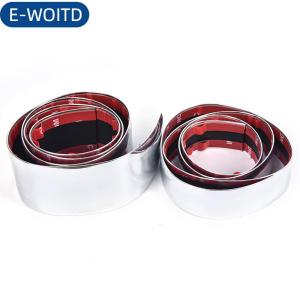 E-WOITD 1 chiếc Dải mạ crôm màu bạc trang trí cản cửa ô tô thông dụng