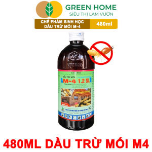 Dầu Trừ Mối M-4 1.2SL GreenHome Vipesco Chai 480ml Đặc Trị Mối Ăn Gỗ Đồ Nội Thất Công Trình
