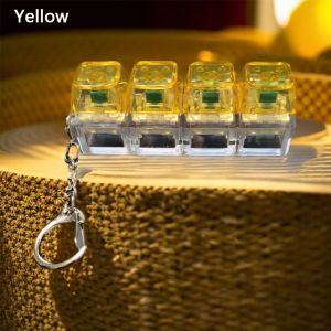 OURTOUR Seven-color Lights Keyboard Fidget Toys Diy Keycaps Toy Stress Relief Keyboard Keychain Funny Finger Button Finger Keycaps Adults