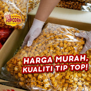Popcorn caramel Mushroom Butterfly 1kg murah (full coated caramel) viral popcorn karamel borong