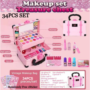 #Readystock 30pcs Kids Makeup Set Girl‘s Toys Pretend Play Early Leering Educational kids make up Toys watercolor girl
