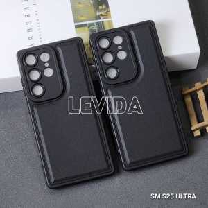 Luxury Case Leather Pro Kamera Black Samsung S25 Samsung S25 Plus Samsung S25 Ultra
