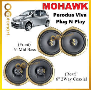 MOHAWK Plug & Play Front & Rear OEM Speaker For PROTONPERODUATOYOTAHONDANISSAN-(Perodua Viva)